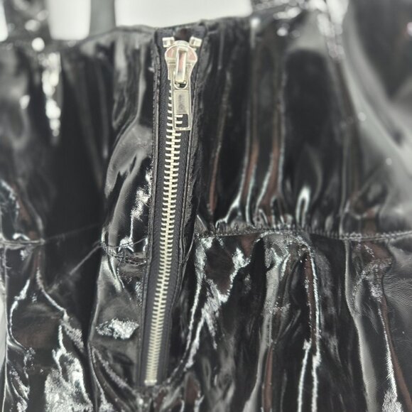 Social Collision Black Faux Leather Alt Goth Suspender Mini Skirt Small - Picture 6 of 10